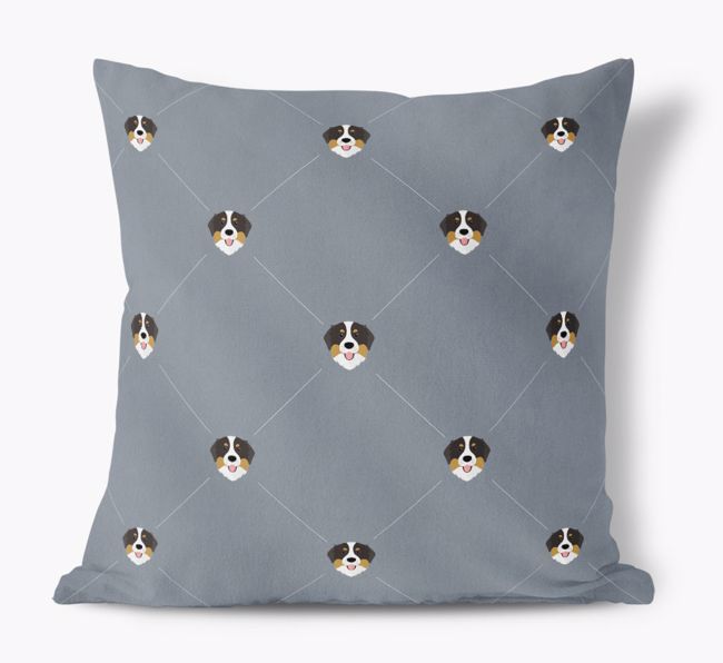 Diamond {breedFullName} Icon Pattern: Personalised Soft Touch Cushion