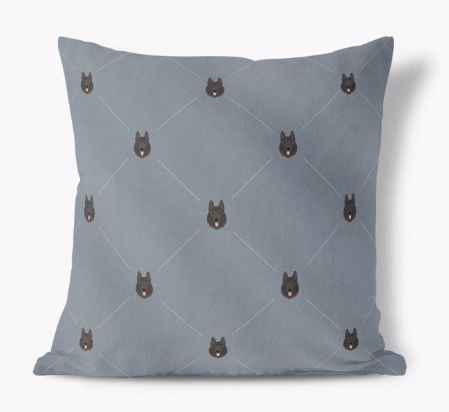 Diamond {breedFullName} Icon Pattern: Personalised Soft Touch Cushion