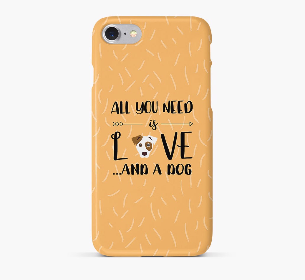 'All You Need is Love' Phone Case with {breedFullName} Icon