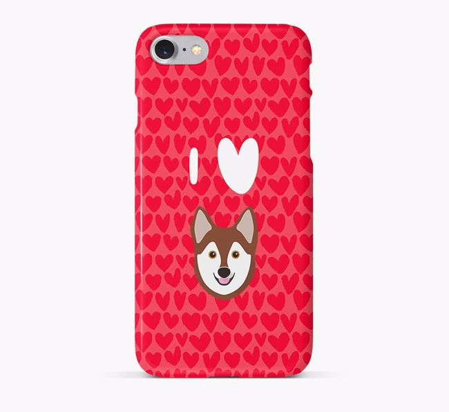 'I Heart {dogsName}' Phone Case with {breedFullName} Icon