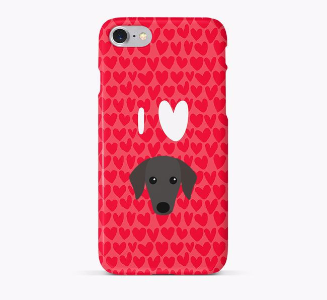 'I Heart {dogsName}' Phone Case with {breedFullName} Icon