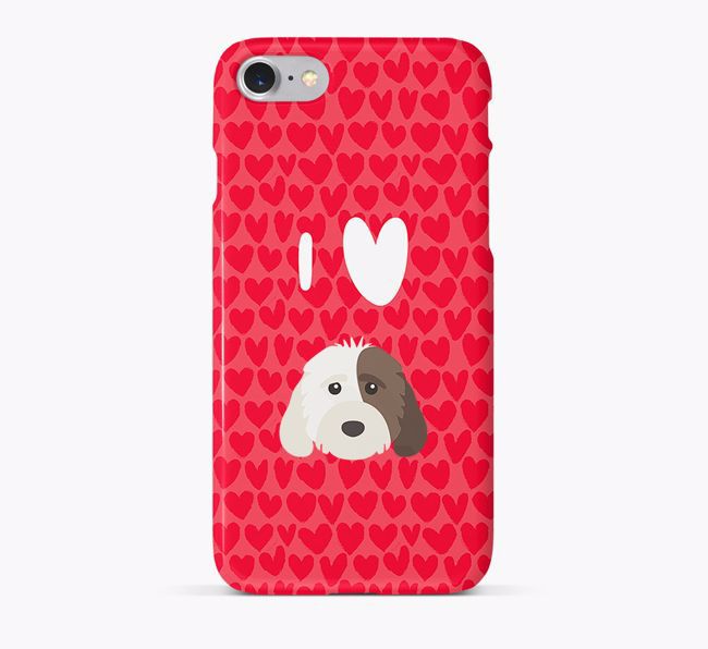 'I Heart {dogsName}' Phone Case with {breedFullName} Icon