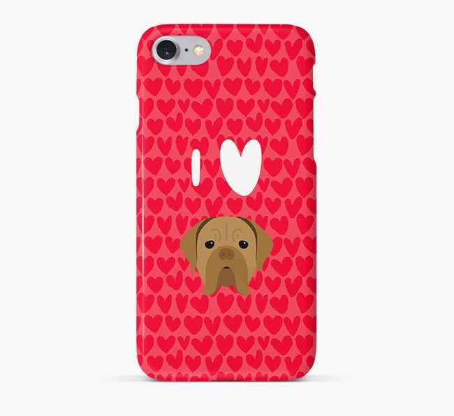 'I Heart {dogsName}' Phone Case with {breedFullName} Icon