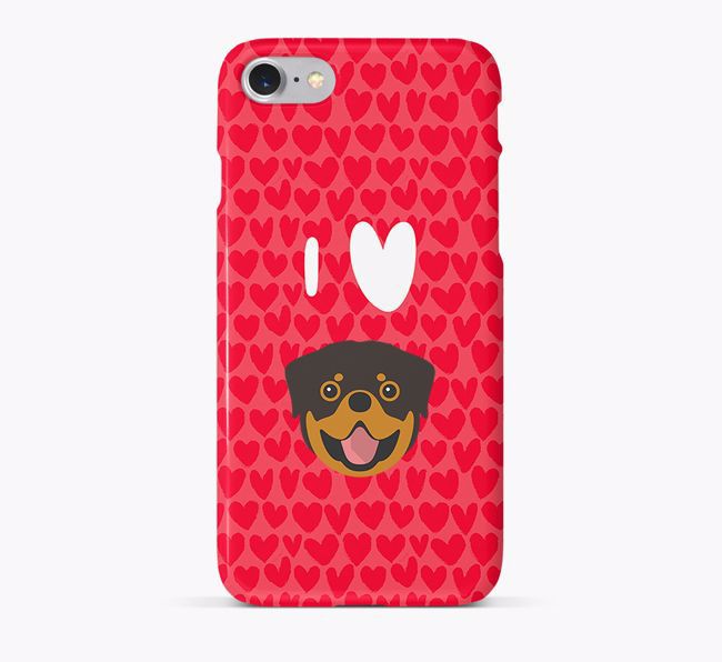 'I Heart {dogsName}' Phone Case with {breedFullName} Icon