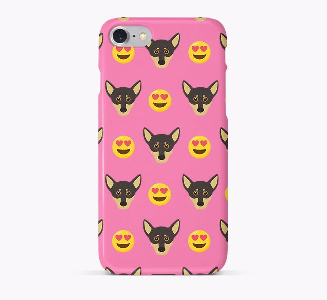 'Heart Eyes' Pattern Phone Case with {breedFullName} Icon