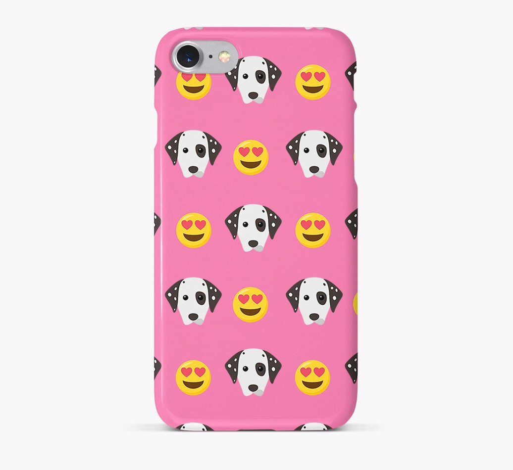 ''Heart Eyes' Pattern Phone Case with {breedFullName} Icon