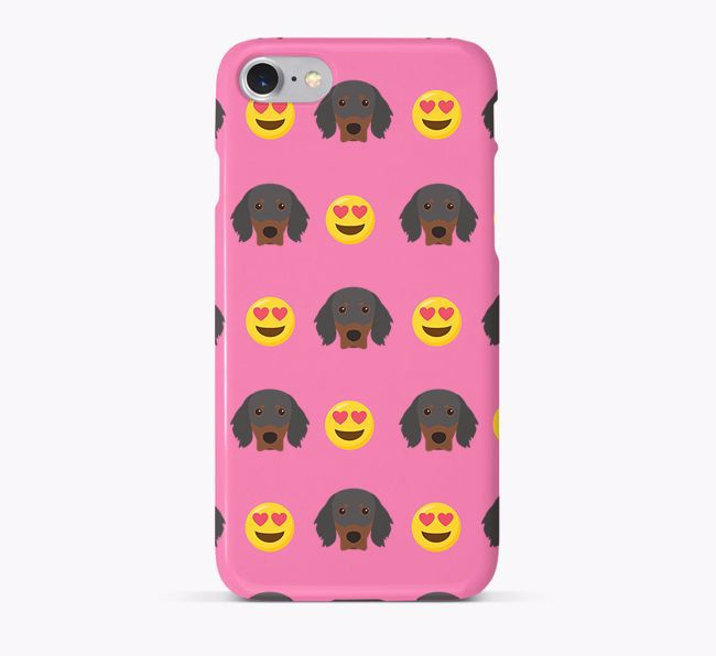 'Heart Eyes' Pattern Phone Case with {breedFullName} Icon