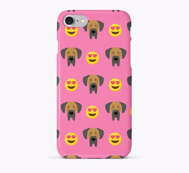 'Heart Eyes' Pattern Phone Case with {breedFullName} Icon