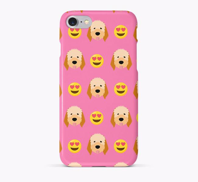 'Heart Eyes' Pattern Phone Case with {breedFullName} Icon