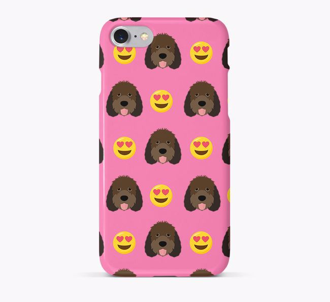 'Heart Eyes' Pattern Phone Case with {breedFullName} Icon