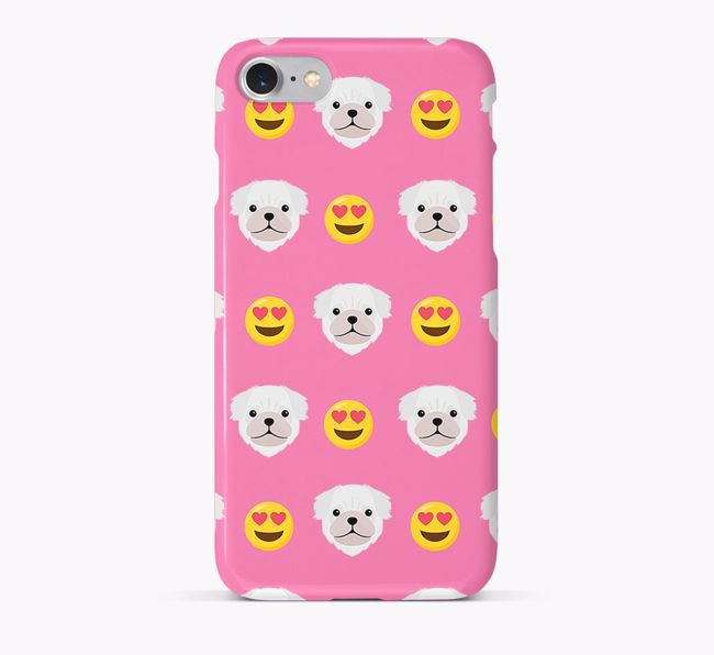 'Heart Eyes' Pattern Phone Case with {breedFullName} Icon