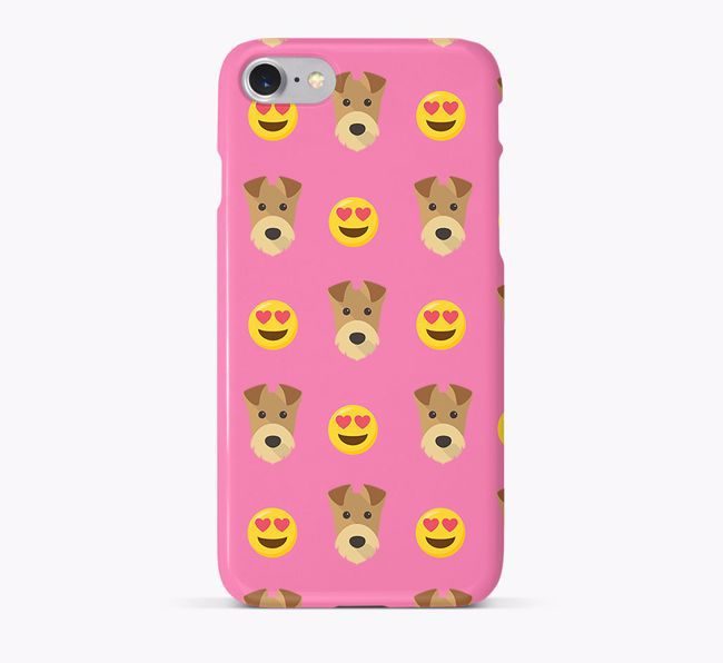 'Heart Eyes' Pattern Phone Case with {breedFullName} Icon