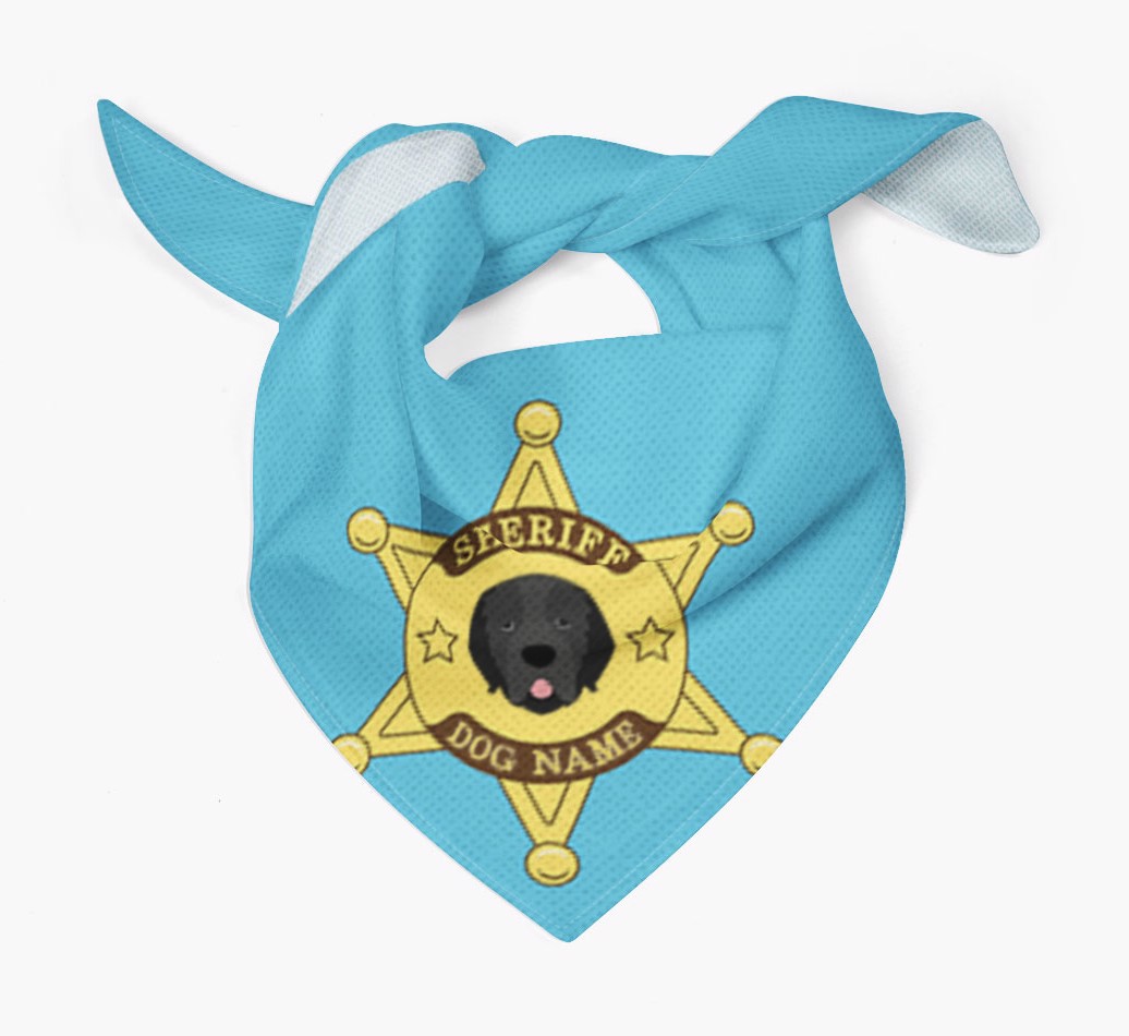 Personalised Sheriff Bandana for your {breedFullName} - Tied bandana