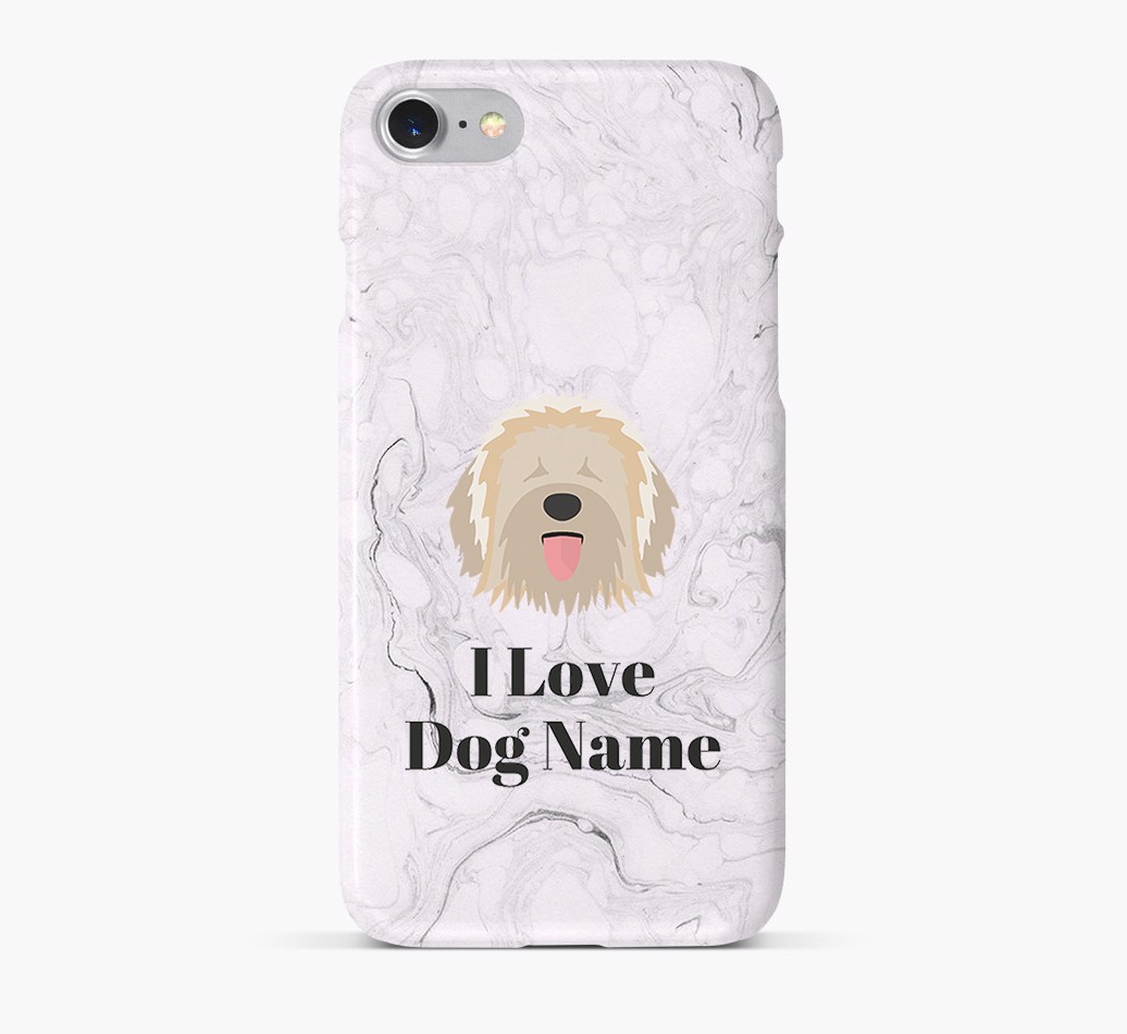 ''I Love {dogsName}' Phone Case with {breedFullName} Icon