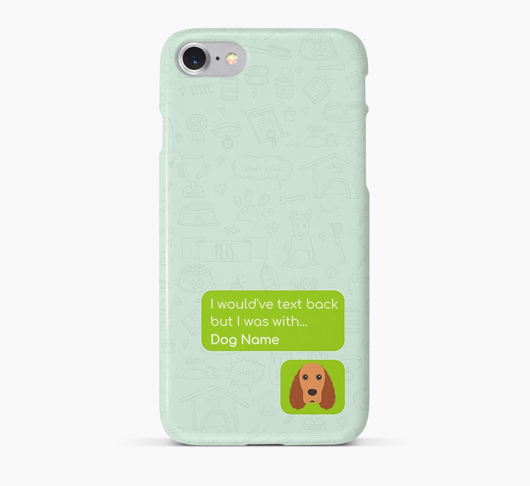 'Text Back' Phone Case with {breedFullName} Icon