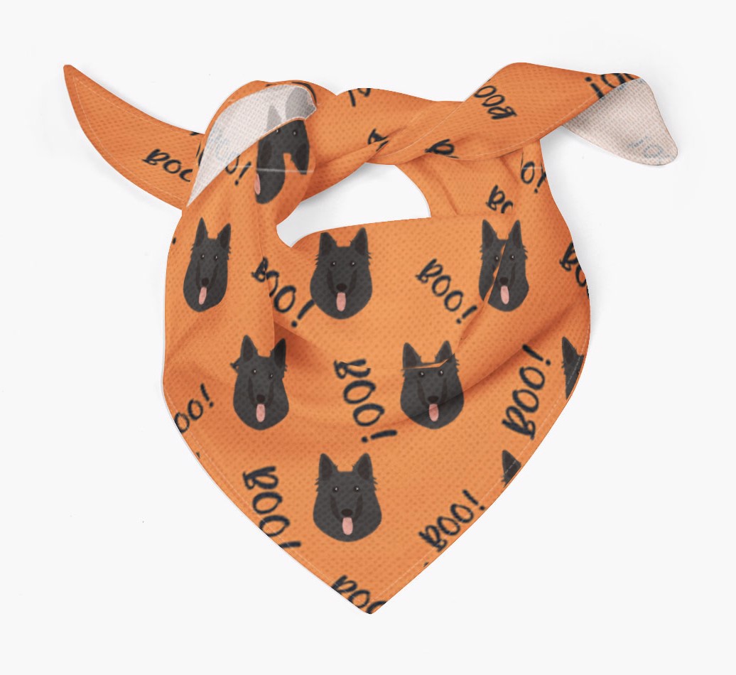 Boo! : Personalised {breedFullName} Bandana - Tied bandana