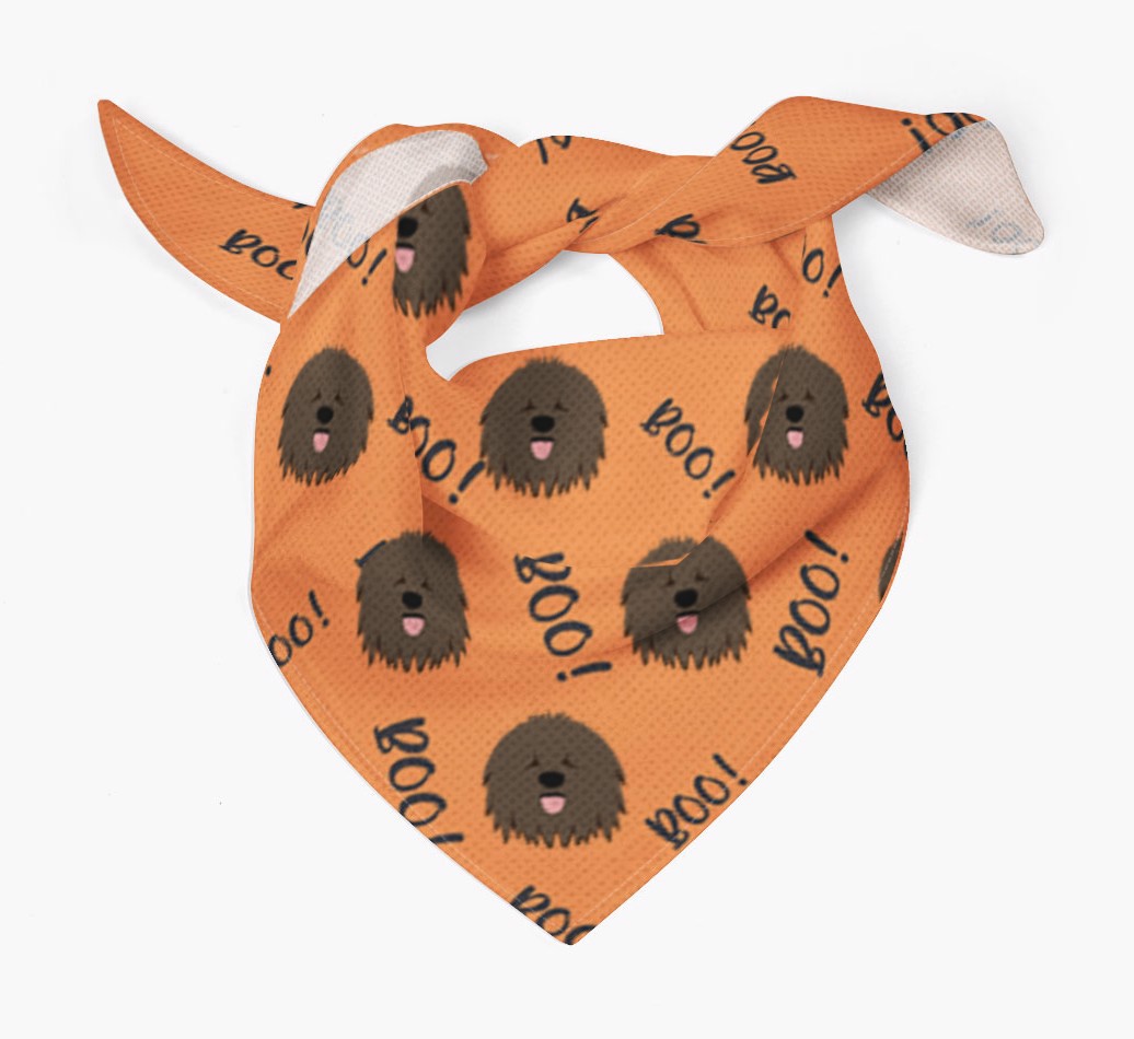 Boo! : Personalised {breedFullName} Bandana - Tied bandana