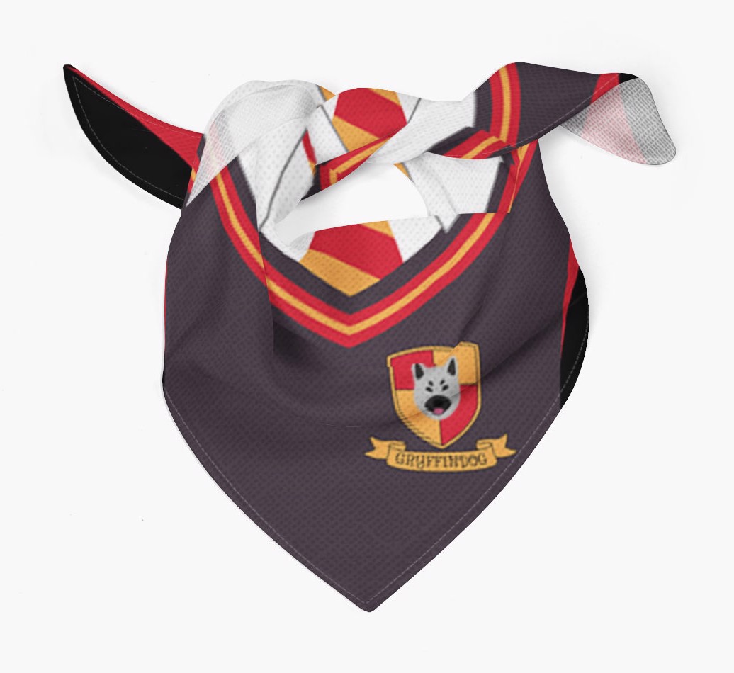 Dogwarts: Personalised {breedFullName} Bandana - Tied bandana