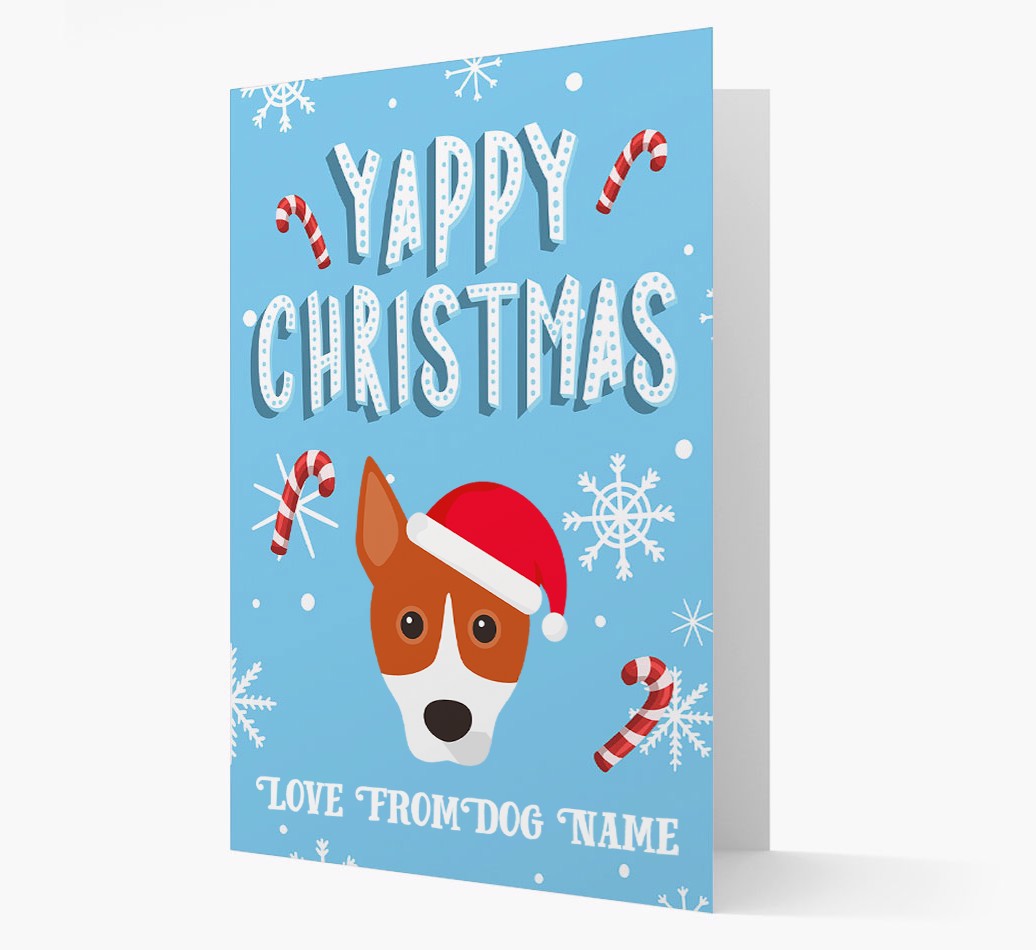 'Yappy Christmas' - Personalized {breedFullName} Card - front