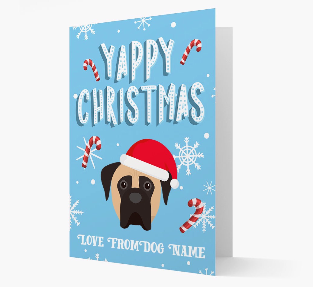 'Yappy Christmas' - Personalized {breedFullName} Card - front