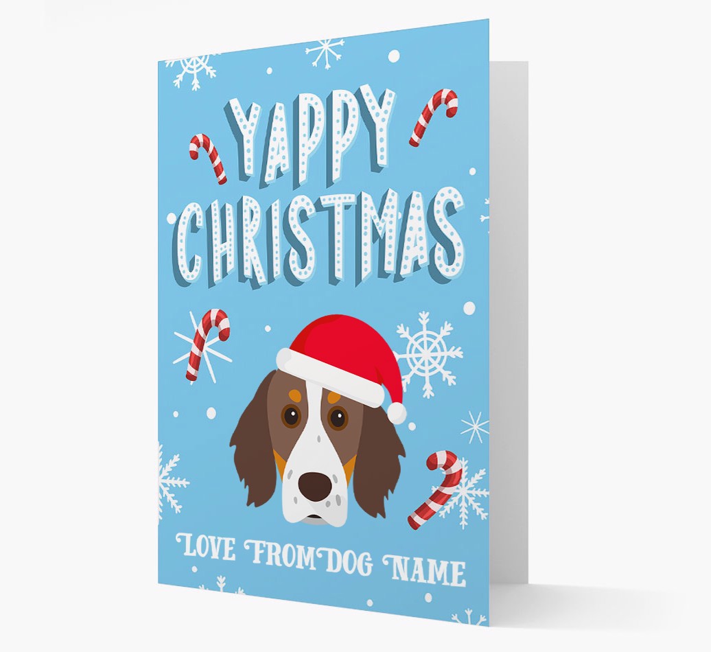 'Yappy Christmas' - Personalized {breedFullName} Card - front