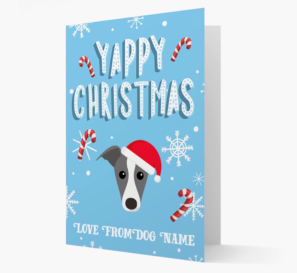 'Yappy Christmas' - Personalised {breedFullName} Card - front