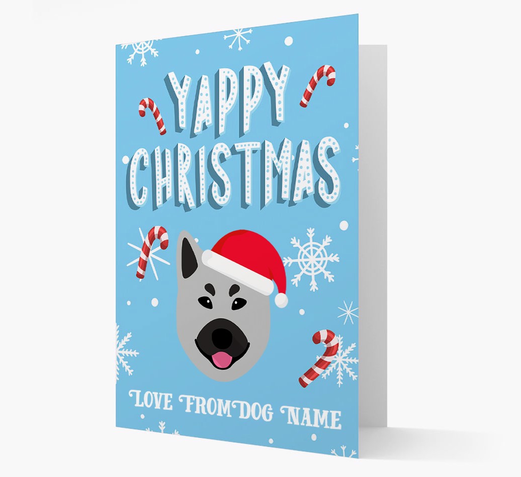 'Yappy Christmas' - Personalized {breedFullName} Card - front