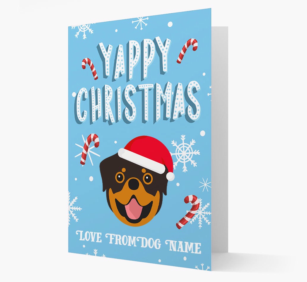 'Yappy Christmas' - Personalized {breedFullName} Card - front