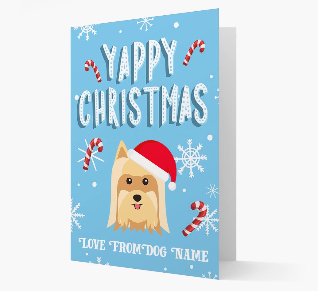 'Yappy Christmas' - Personalised {breedFullName} Card - front