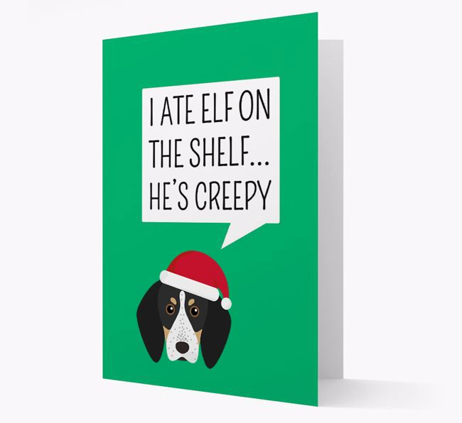 "I ate Elf on the Shelf' Card with your {breedFullName} Christmas Icon