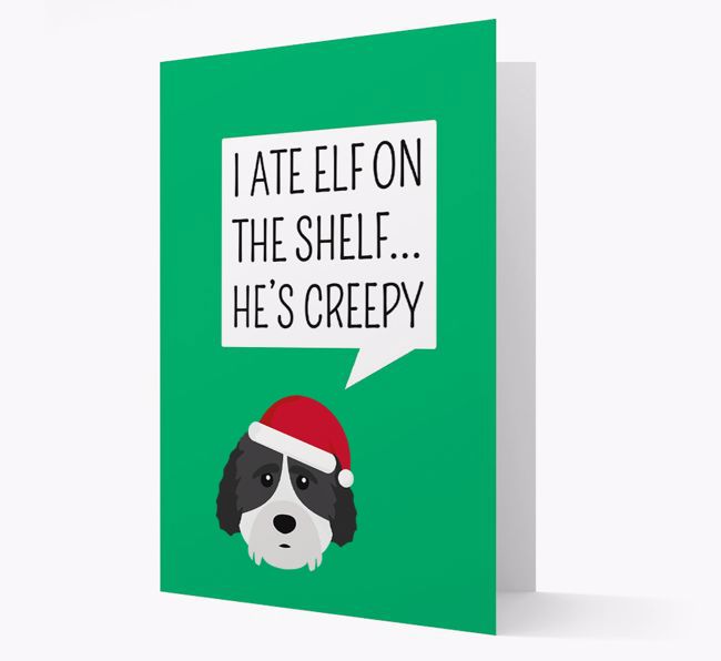 "I ate Elf on the Shelf' Card with your {breedFullName} Christmas Icon