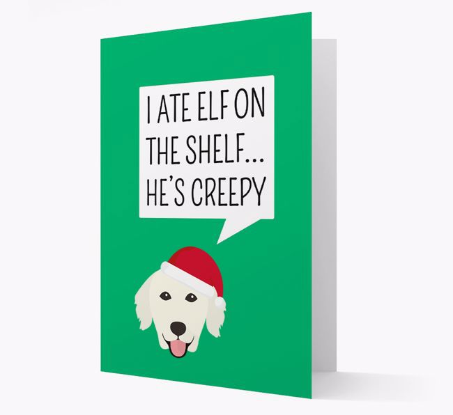 "I ate Elf on the Shelf' Card with your {breedFullName} Christmas Icon