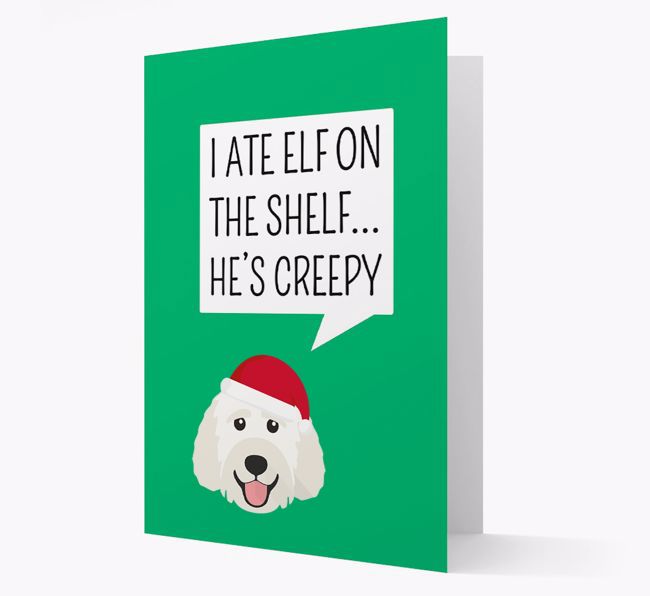 "I ate Elf on the Shelf' Card with your {breedFullName} Christmas Icon