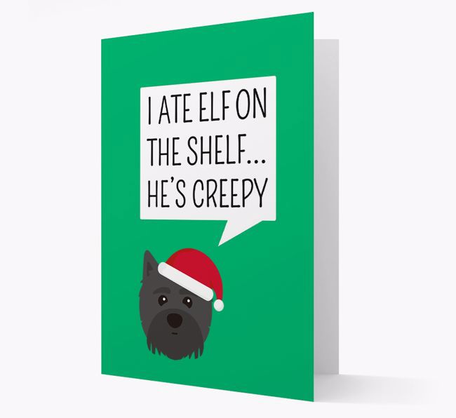 "I ate Elf on the Shelf' Card with your {breedFullName} Christmas Icon