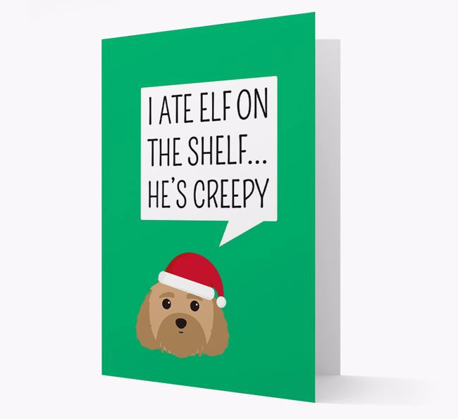 "I ate Elf on the Shelf' Card with your {breedFullName} Christmas Icon