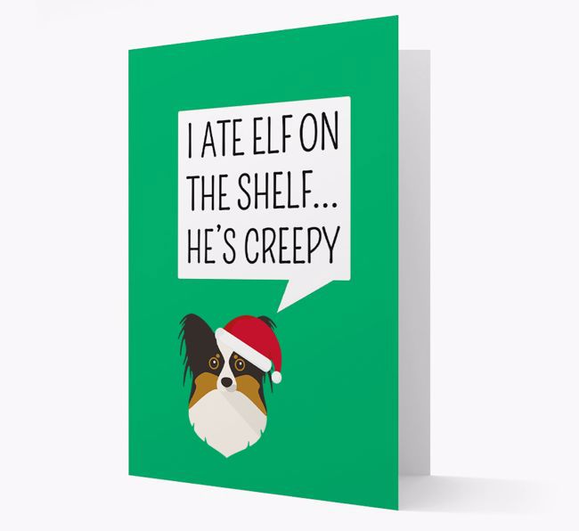 "I ate Elf on the Shelf' Card with your {breedFullName} Christmas Icon