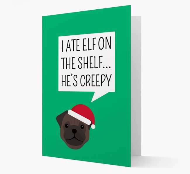 "I ate Elf on the Shelf' Card with your {breedFullName} Christmas Icon