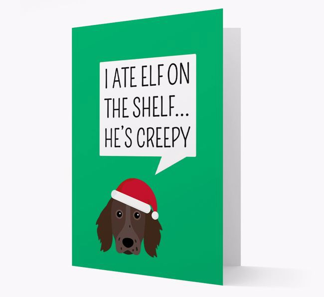 "I ate Elf on the Shelf' Card with your {breedFullName} Christmas Icon