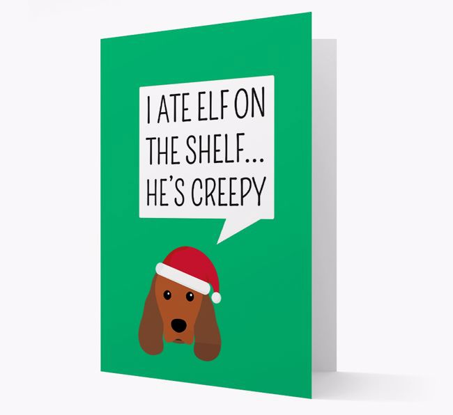 "I ate Elf on the Shelf' Card with your {breedFullName} Christmas Icon