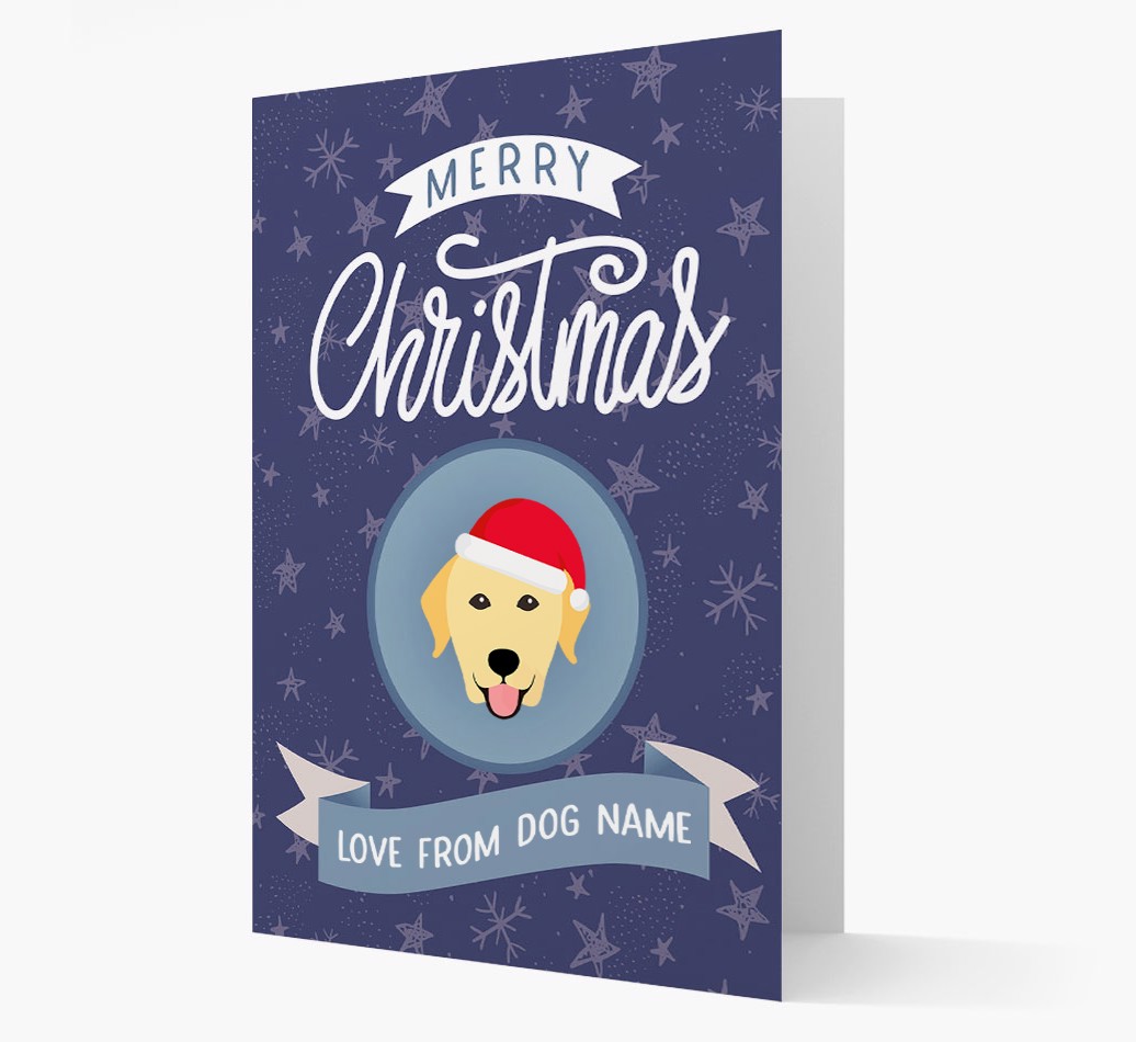 Merry Christmas: Personalised {breedFullName} Card - front