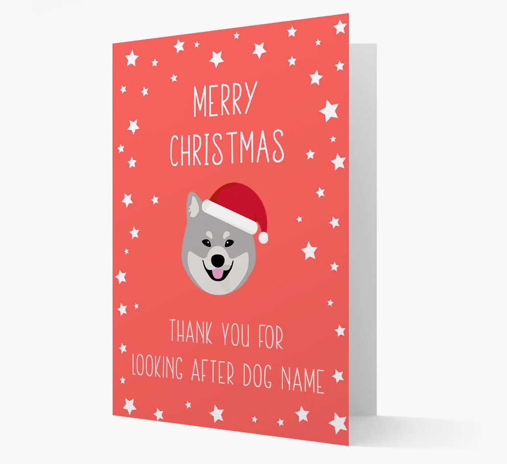 'Thank You' Christmas Card with your {breedFullName} Christmas Icon