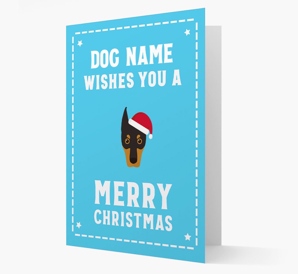 'Christmas Wishes' - Personalized {breedFullName} Card- front