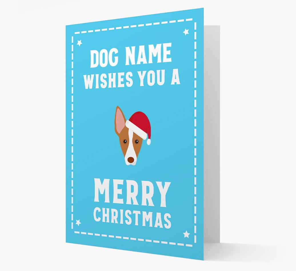 'Christmas Wishes' - Personalised {breedFullName} Card- front