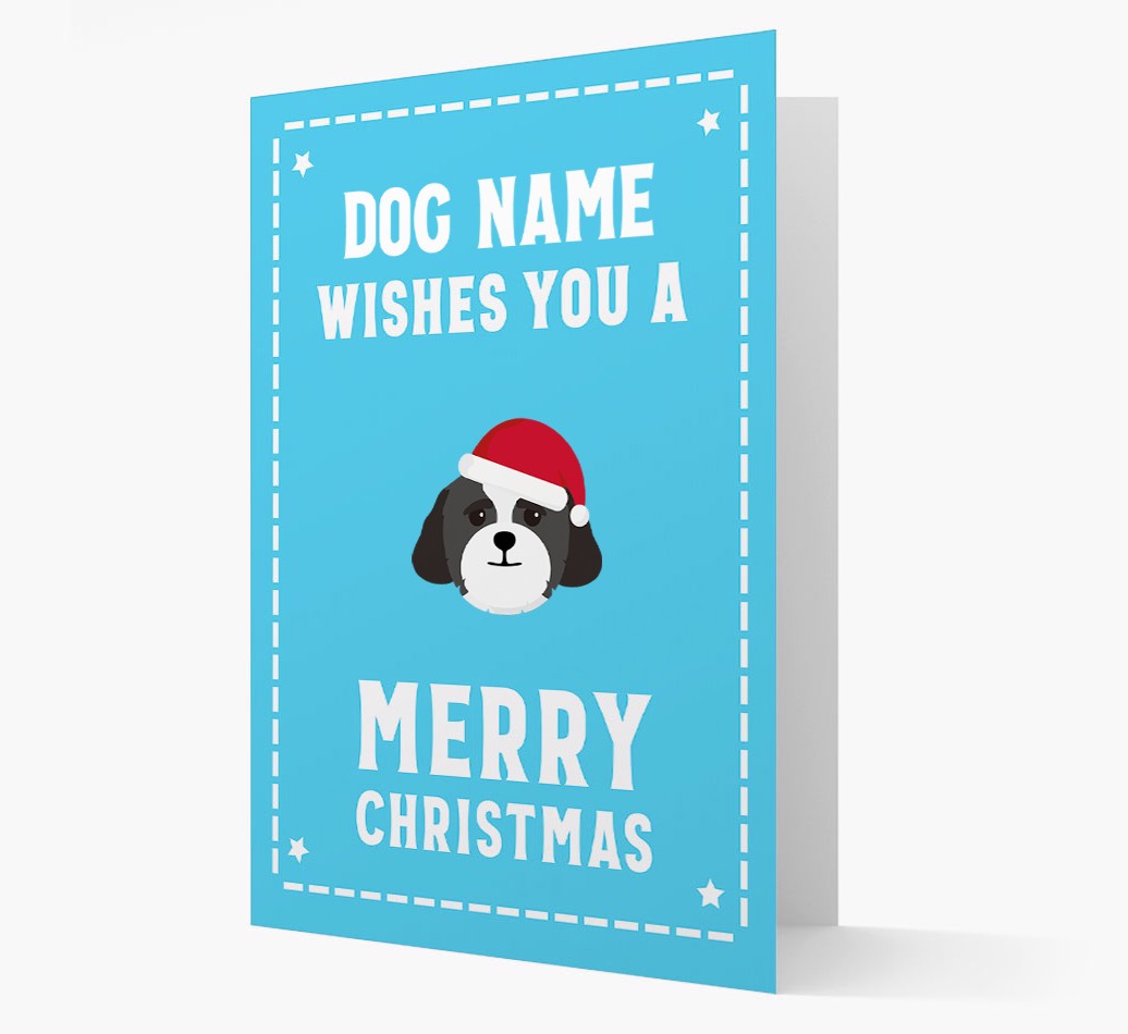 'Christmas Wishes' - Personalised {breedFullName} Card- front
