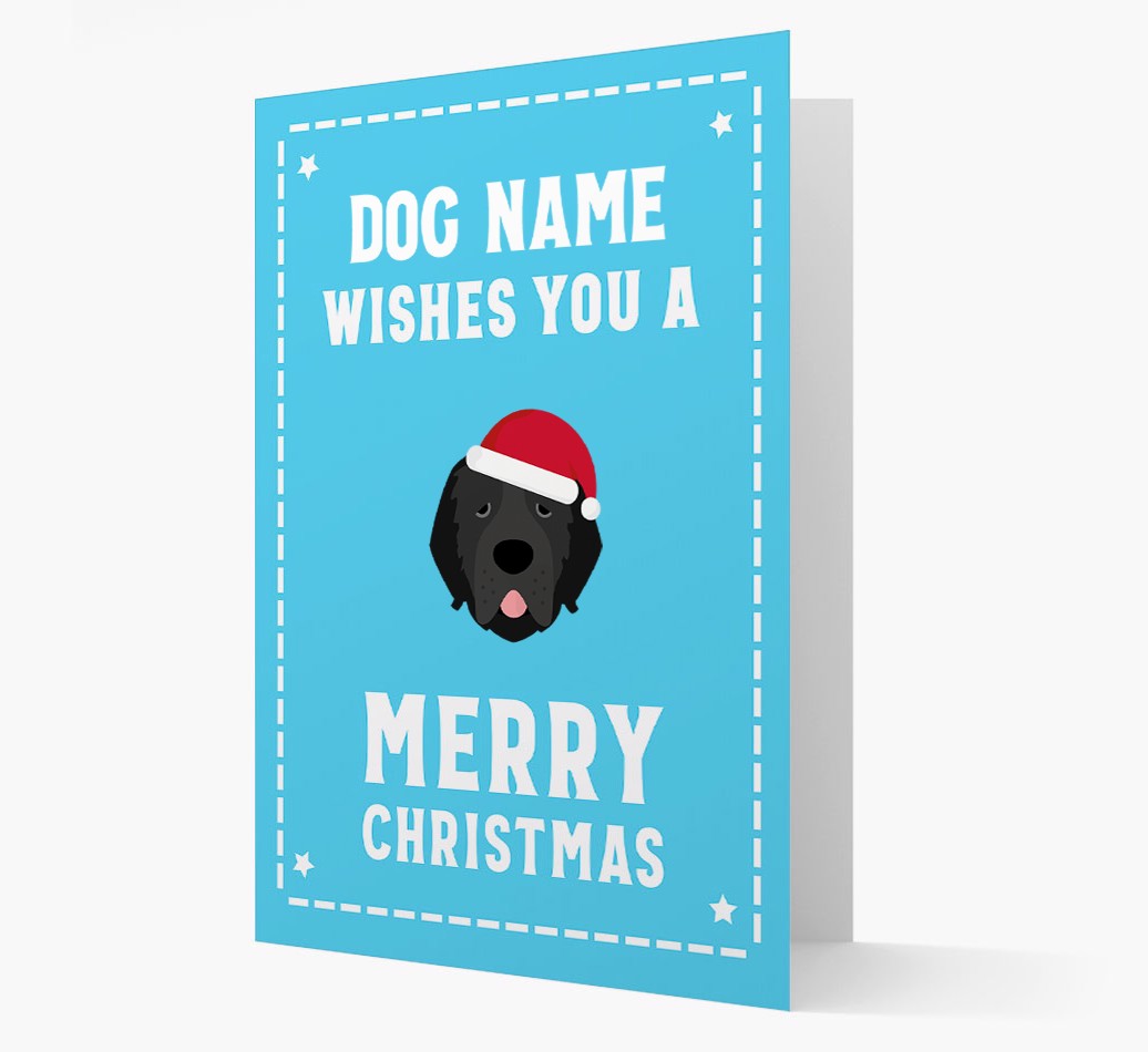 'Christmas Wishes' - Personalized {breedFullName} Card- front