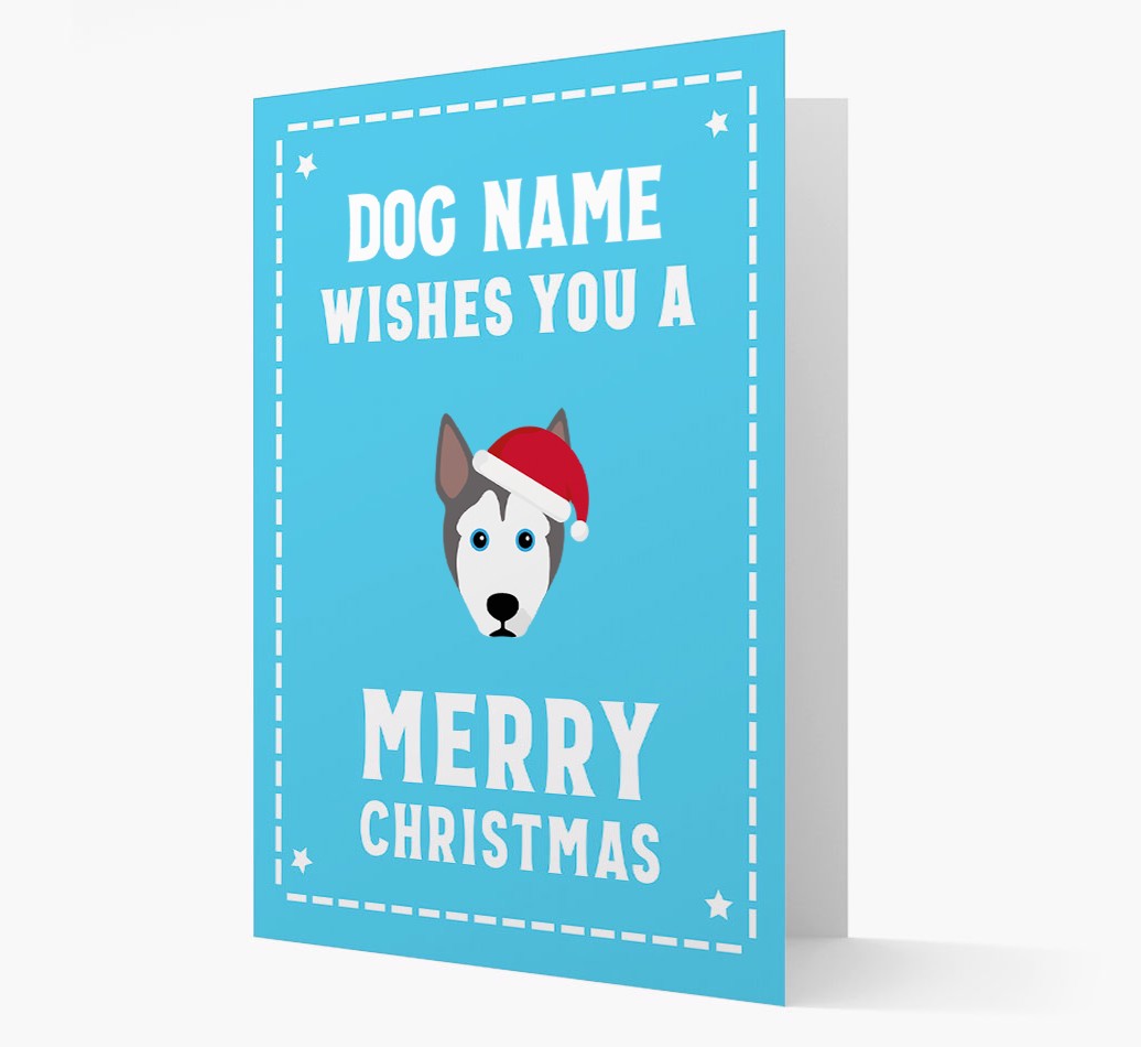 'Christmas Wishes' - Personalized {breedFullName} Card- front