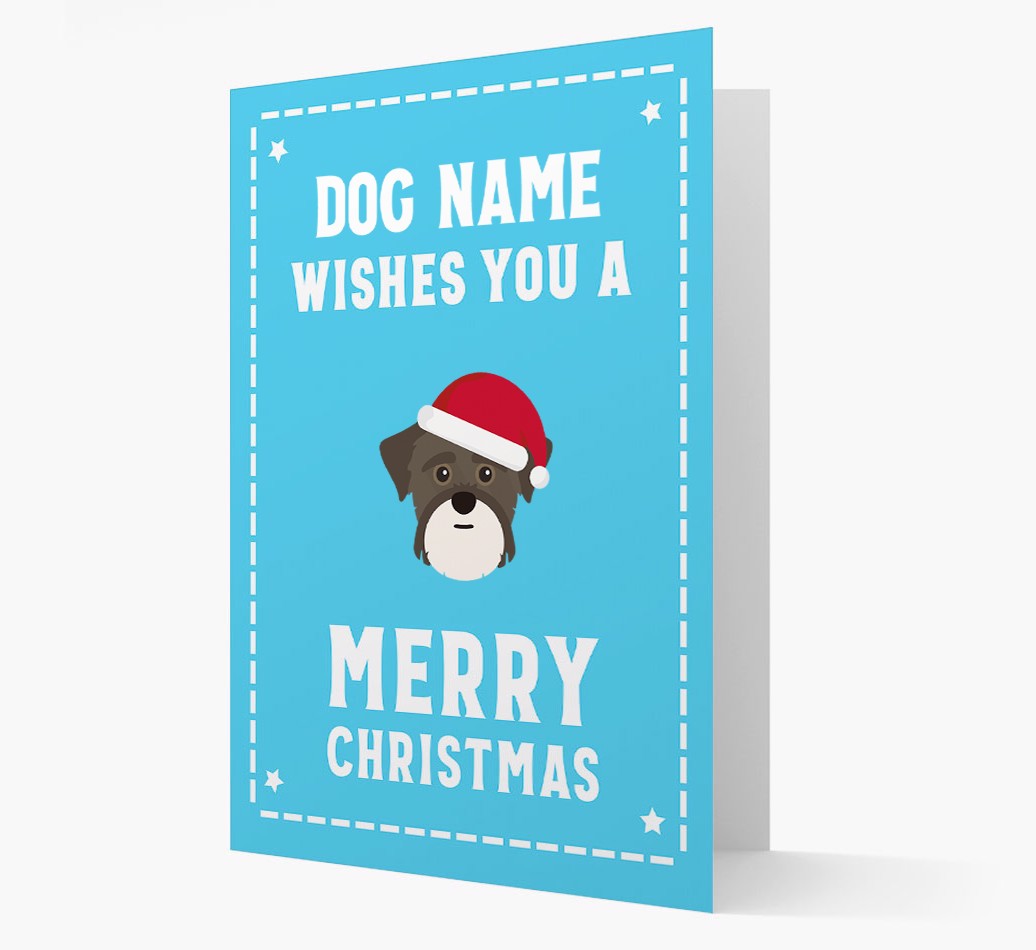 'Christmas Wishes' - Personalised {breedFullName} Card- front