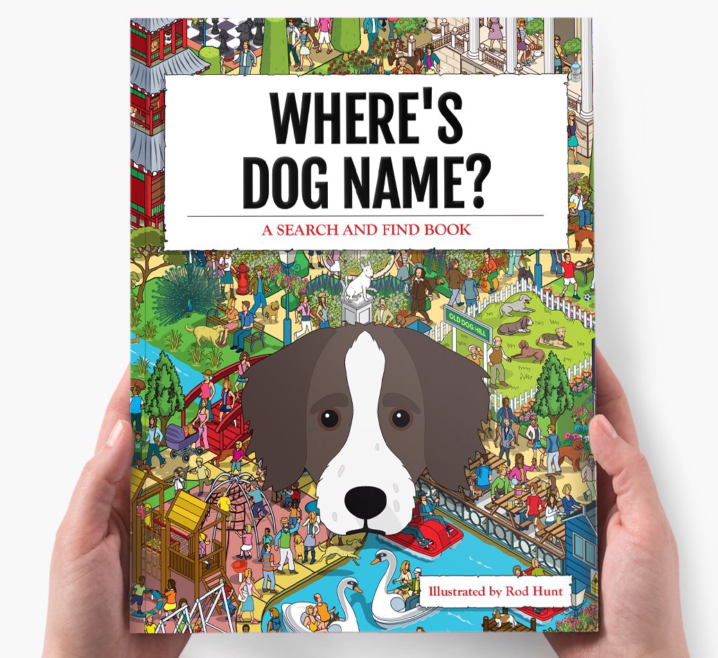 Personalized Where's Dog Name Book - holding in hands