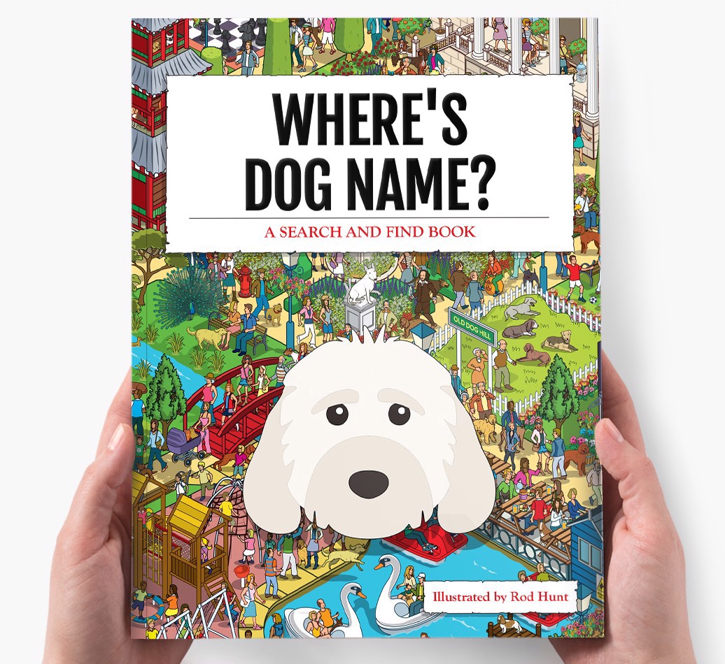 Personalized Where's Dog Name Book - holding in hands