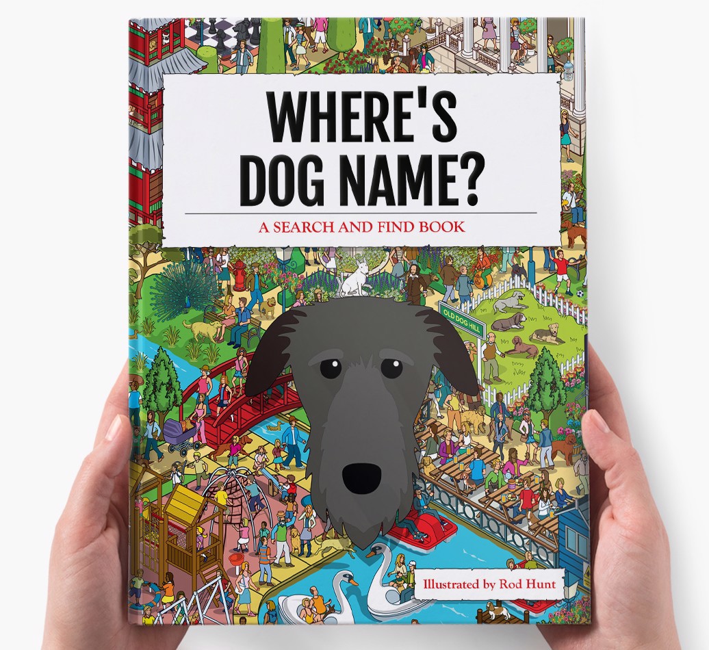 Personalised Where's Dog Name Book - holding in hands